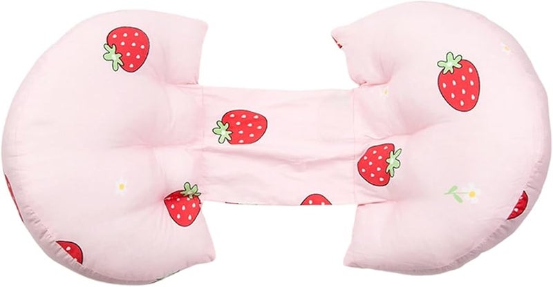 Pink Side Sleeper Pillow with Pressure Relief Memory Foam for Neck Pain - Image 1